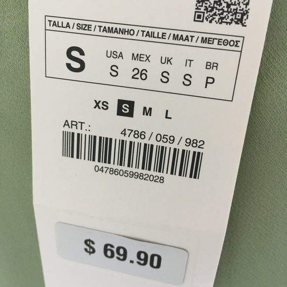 Zara Print Embroidered Fringe Shirt Brand New - Picture 11 of 11